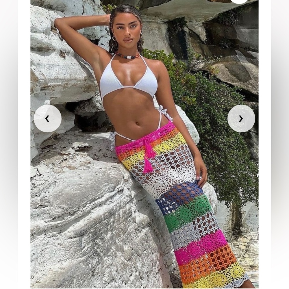Mermaids Swimwear Rae Rainbow Crochet Skirt